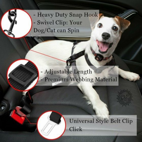 Dog car Seat Covers of Back Seat Cars/Trucks/SUV-Universal Size Waterproof,Hammock Style,Side Flaps, Non-Slip With one Dog car Seat Belt