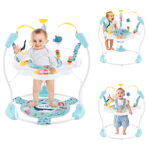 Costway Baby Stationary Activity Center Infant Jumper with Removable Foot Pad