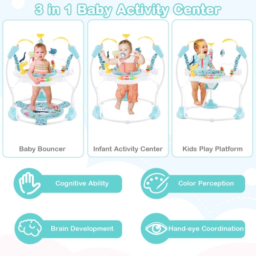 Costway Baby Stationary Activity Center Infant Jumper with Removable Foot Pad
