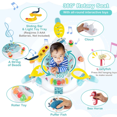 Costway Baby Stationary Activity Center Infant Jumper with Removable Foot Pad