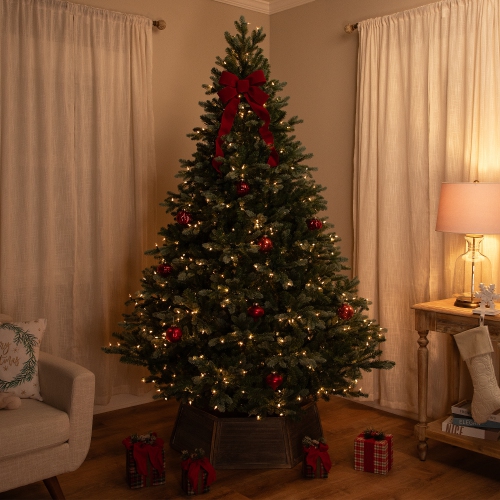 Real TouchPre-Lit Full Blue Spruce Artificial Christmas Tree - 6.5' - Clear