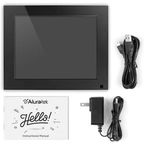 Aluratek 9" WiFi Touchscreen IPS LCD Display Digital Photo Frame with Motion Sensor and 16GB Built-in Memory, Easy Setup for Photo Sharing - AWS09F