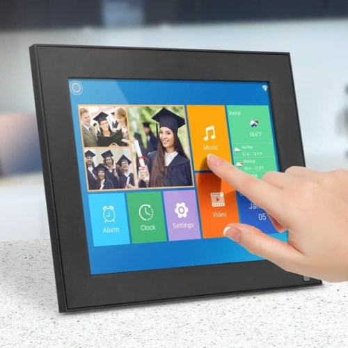 Aluratek 9" WiFi Touchscreen IPS LCD Display Digital Photo Frame with Motion Sensor and 16GB Built-in Memory, Easy Setup for Photo Sharing - AWS09F