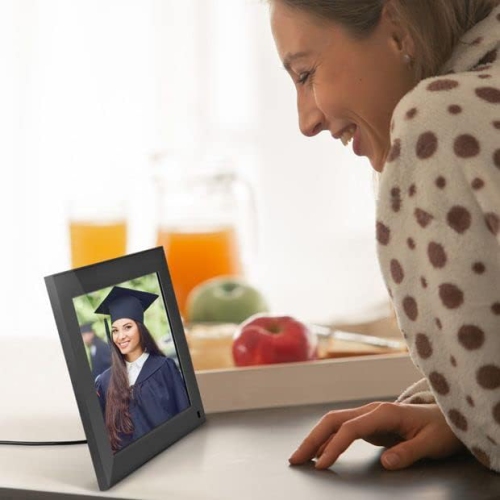 Aluratek 9" WiFi Touchscreen IPS LCD Display Digital Photo Frame with Motion Sensor and 16GB Built-in Memory, Easy Setup for Photo Sharing - AWS09F