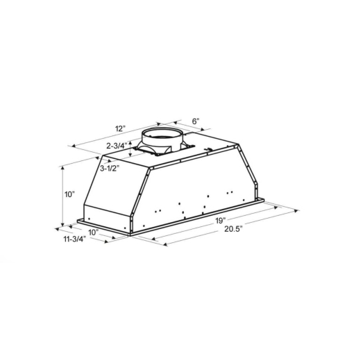 Victory 21" 450 CFM Insert Range Hood- Q6-21