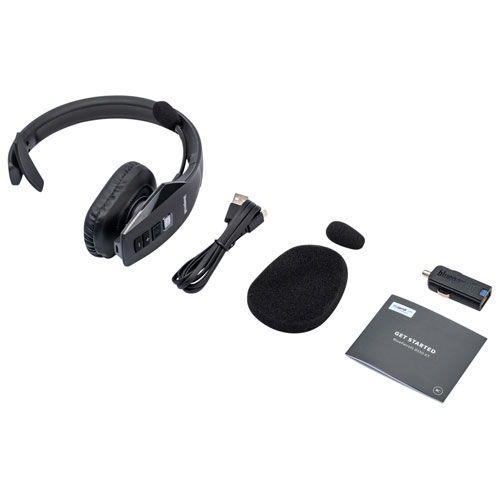 BlueParrott B550-XT Wireless Bluetooth Mono Headset with 96% Noise-Cancelling Microphone & Voice Control