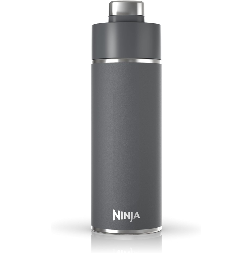 Ninja Thirsti 24oz Travel Bottle, Leak-Proof, Insulated for Sparkling Drinks, Cold for 24 Hours, DW2401CGY