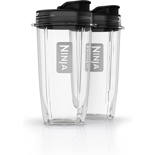 Image 1 de 3.. Ninja XSK2424C – Tasses Nutri Ninja Tritan 24&nbsp;oz avec couvercles Sip & Seal, paq./2