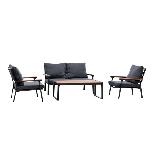 DEKO LIVING  4 Place Seating Outdoor Patio Conversation Set With Coffee Table