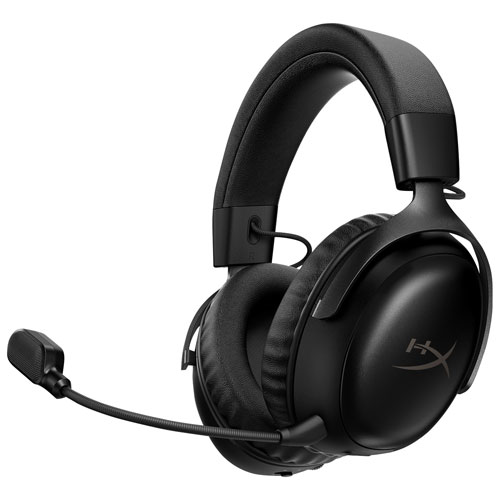 Casque de jeu multiplateforme sans fil avec microphone Cloud III S de HyperX - Noir