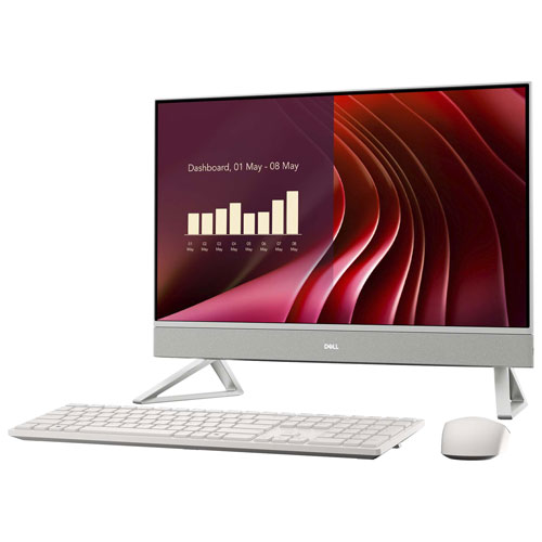 Ordinateur tout-en-un de 24 po de Dell - Blanc