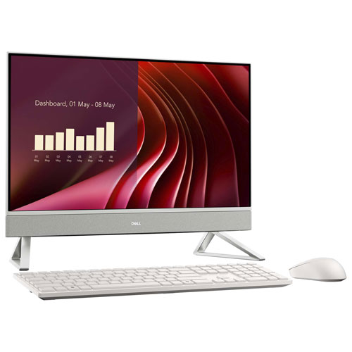 Ordinateur tout-en-un de 24 po de Dell - Blanc