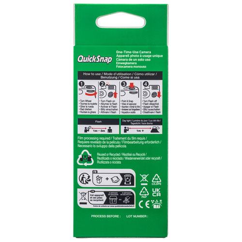 Appareil photo à usage unique de 27 photos QuickSnap 400 de Fuji