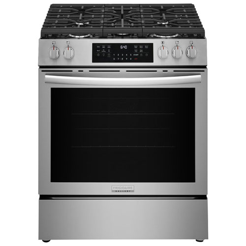 Frigidaire Gallery 30" 6.0 Cu.Ft. Fan Convection Freestanding Gas Air Fry Range (GCFG3059BF) - Stainless