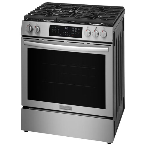 Frigidaire Gallery 30" 6.0 Cu.Ft. Fan Convection Freestanding Gas Air Fry Range (GCFG3059BF) - Stainless