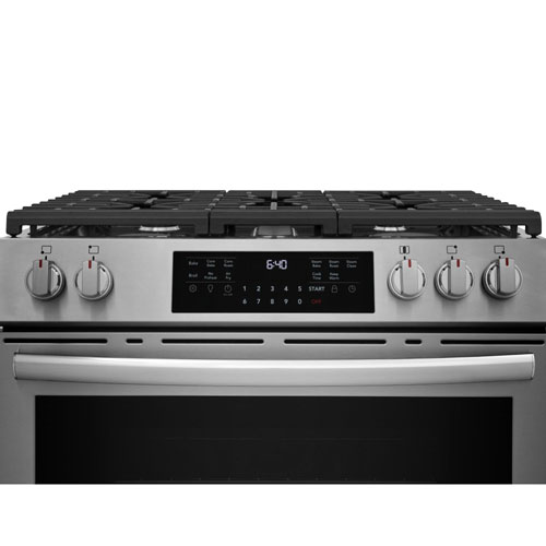 Frigidaire Gallery 30" 6.0 Cu.Ft. Fan Convection Freestanding Gas Air Fry Range (GCFG3059BF) - Stainless