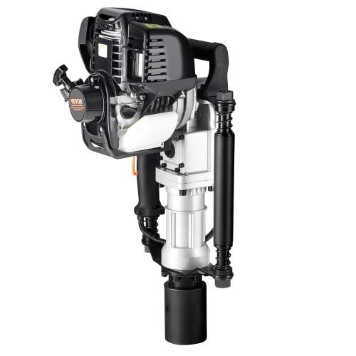 VEVOR 37.77cc Gas-Powered T Post Driver, 4-Stroke Engine Gasoline Fence Piling Pounder, with 2 Post Driving Head(55/70 mm) , 1000W Portable