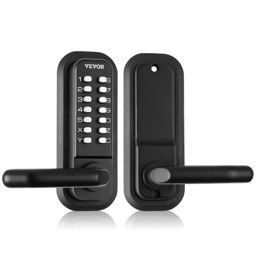 VEVOR 14 Digit Keypad, Mechanical Keyless Entry Door Lock, Water-proof Zinc Alloy, Embedded Outdoor Gate Door Locks Set with Keypad and Handle, Easy