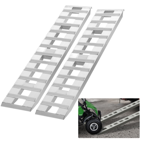 VEVOR 72" x 15" Aluminum Ramps, 6000 LBS Capacity Loading Ramps for Motorcycle/Dirt Bike/Trailer/ATV/UTV/Garden Tractor/Lawn Mower, 2PCS