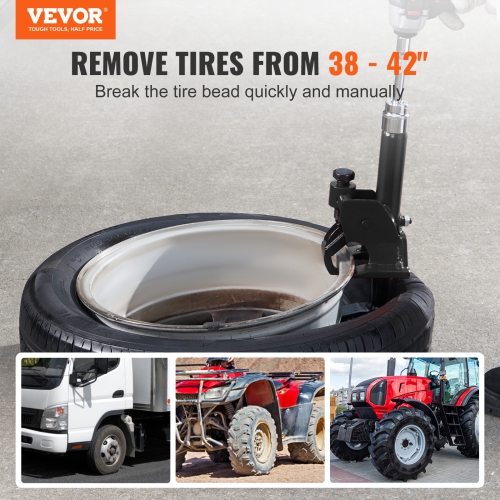 VEVOR 38"-42" Manual Tire Bead Breaker, Tires Changer Tool, Heavy-duty Bead Breaking, Easy-Operated Tire Repair Tool for ATVs/UTVs, Tractors, Trucks,