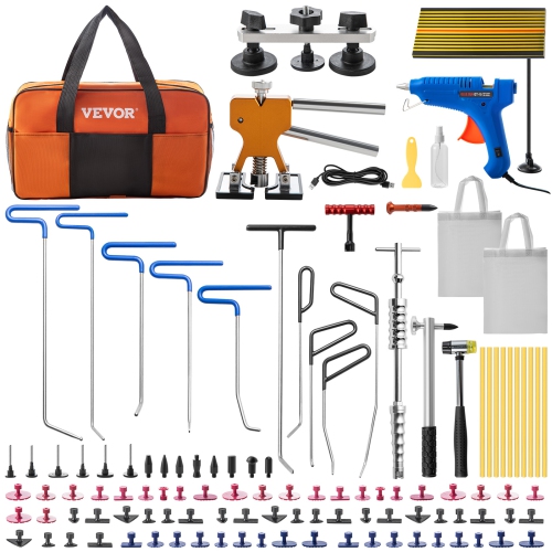VEVOR 89 PCS Paintless Dent Repair Tools, Golden Lifter Puller Car Dent Repair Kit, 10 pcs Dent Removal Rods, for Auto Dent Removal, Minor Dents,