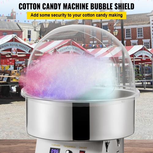 VEVOR 20.5" Diameter Candy Floss Cover for Candy Floss Maker Machine 52cm Dome Shield Cover of Commercial Candyfloss Machine Dome Cover Shield Cover