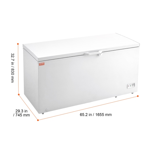 VEVOR 17.2 cu.ft / 488 L Chest Freezer, Large Deep Freezer & 4 Removable Baskets,Freestanding Top Open Door Commercial Chest Freezers,7-Level