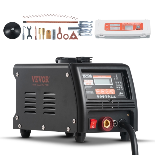 VEVOR  3Kw Stud Welder Dent Repair Kit, Spot Welder Dent Puller \w Auto/manual Welding & 9 Modes, 110V Auto Body Spot Welding Dent Puller Machine For