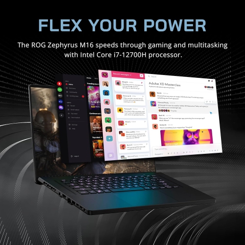Refurbished - ASUS ROG Zephyrus M16 GU603ZM-M16.I73060, 16" WUXGA 165Hz, Intel i7-12700H Processor, 512GB PCIe SSD, 16GB RAM, NVIDIA GeForce RTX