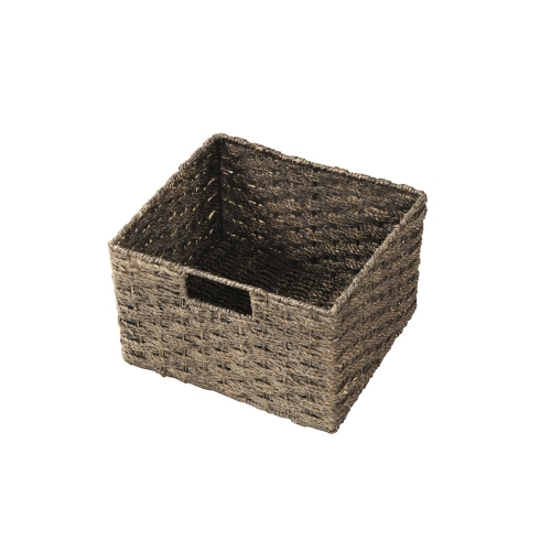 YOULIGHTS Farmhouse Accent Storage Cabinet,Wicker Basket Storage Cabinet with 2 Drawers and 4 Baskets for Kitchen,Dining Room,Espresso