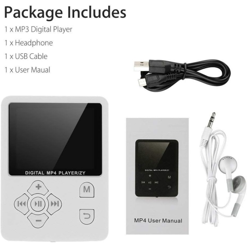 Blue Portable MP4 Music Player - 64GB Expandable Storage | AMV Video | Lightweight and Portable