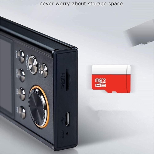 High-fidelity Metal Bluetooth MP3 Player – 2-inch Display, Compact and Portable, Supports OTG Transfer, Expandable to 128GB [128GB]