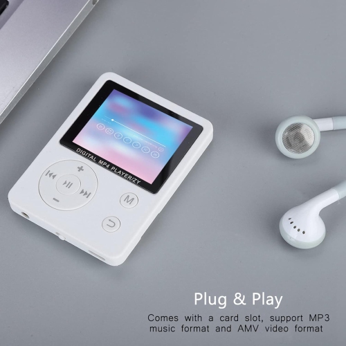 Blue Ultra-thin MP3/MP4 Music Player - 32GB Memory Card Included | E-book Reader | 5 Hours Playback | Lightweight and Portable Walkman