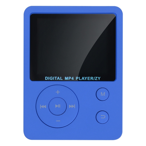 Blue Ultra-thin MP4 Player - 16GB TF Card Included | MP3/AMV Playback | Music Player | Lightweight and Portable Walkman