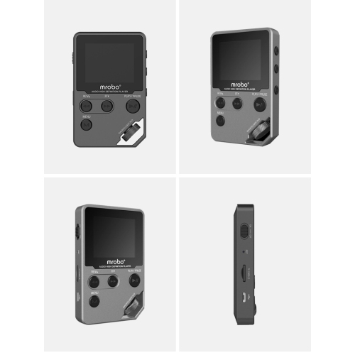 Portable lossless music player – lightweight metal body, 30 hours of battery life, compatible with AUX/car interface [Iron Gray 16GB]