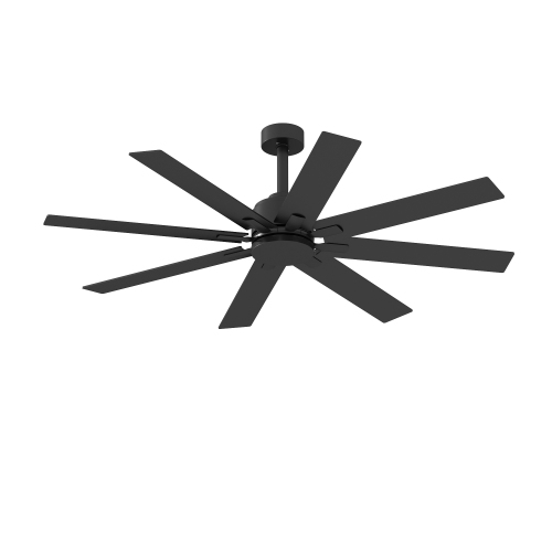 Homsee Ceiling Fans 65.0-in Integrated LED Outdoor Black with Multi-color Blades Ceiling Fan Without Light - Remote Included