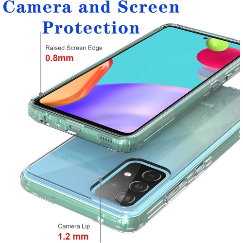 Samsung S24 Clear Case with Shockproof Bumper Durable Transparent Cover with Impact-Resistant Protection