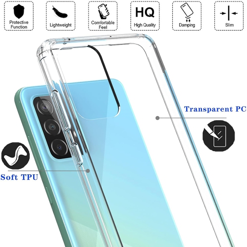 Samsung S24 Clear Case with Shockproof Bumper Durable Transparent Cover with Impact-Resistant Protection