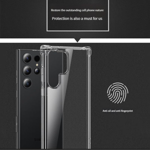 Samsung S23 Ultra Clear Case with Shockproof Bumper Durable Transparent Cover with Impact-Resistant Protection