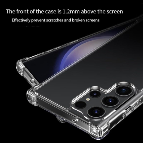 Samsung S23 Ultra Clear Case with Shockproof Bumper Durable Transparent Cover with Impact-Resistant Protection