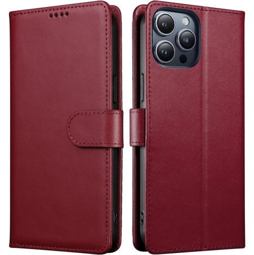Image 1 de 4.. Étui portefeuille pour iPhone 15 Pro, étui folio à rabat en cuir PU de qualité supérieure avec fente pour carte, support et fermeture magnétique,