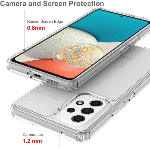 Samsung S24 Ultra Clear Case with Shockproof Bumper Durable Transparent Cover with Impact-Resistant Protection