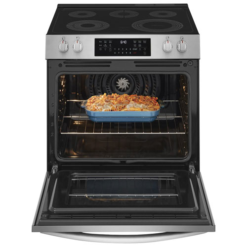 Frigidaire Gallery 30" 5.3 Cu.Ft. Fan Convection Freestanding Electric Air Fry Range (GCFE305CBF) -Stainless