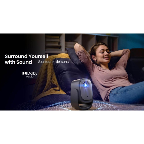 Dangbei N2 Mini Netflix Officially-Licensed Portable Projector, Native 1080P Full HD, 5G Wi-Fi & Bluetooth 5.0 w/STAND