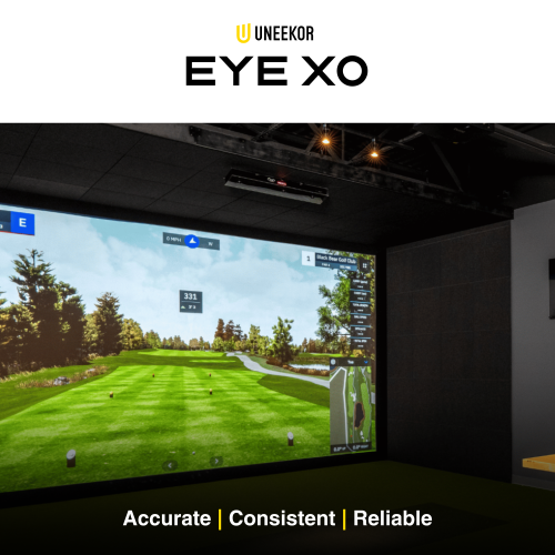 Uneekor Eye XO Golf Launch Monitor, 2-Camera Front-Mounted Indoor Golf Simulator with 24 Data Points, Compatible with Refine+, GSPro, E6 Connect, and
