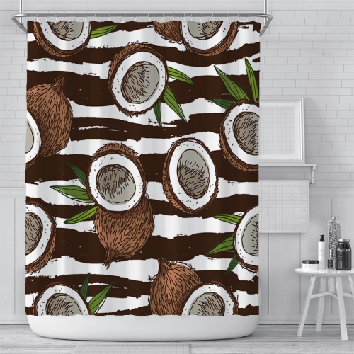 PANDACO Coconuts Fabric Shower Curtain (72" x 72")
