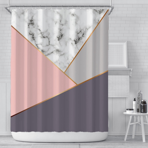 PANDACO Marble Slides Fabric Shower Curtain (72" x 72")