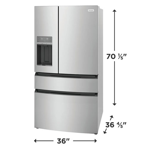 Frigidaire 36" 26.3 Cu. Ft. French Door Refrigerator w/ Water & Ice Dispenser (FRMS2733AV) - Stainless