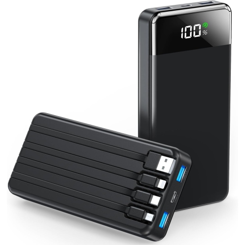 GTOCE  N6 Portable Charger 35000Mah Power Bank - Portable Battery With 4 Built In Cables, 22.5W Fast Charging Battery Pack The product was great but, delivery was slow and I had to call to get it rescheduled