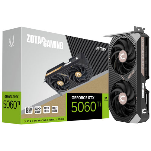 ZOTAC Gaming GeForce RTX 5060 Ti AMP 8GB GDDR7 Video Card
